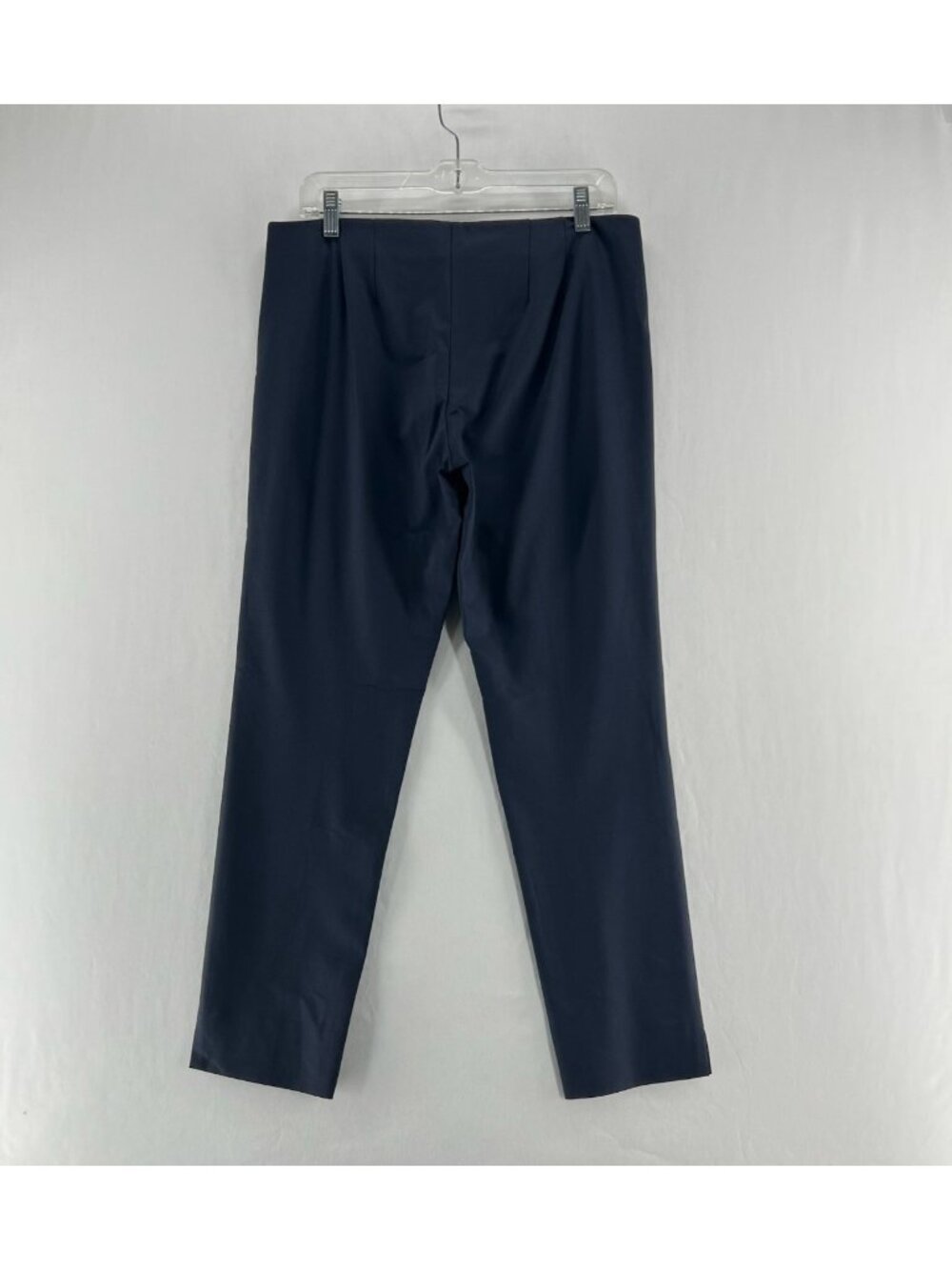 Theory Belisa 3 Sevona Stretch Wool Dress Pants Size 8 Side Zip Office Navy Blue - Picture 3 of 14